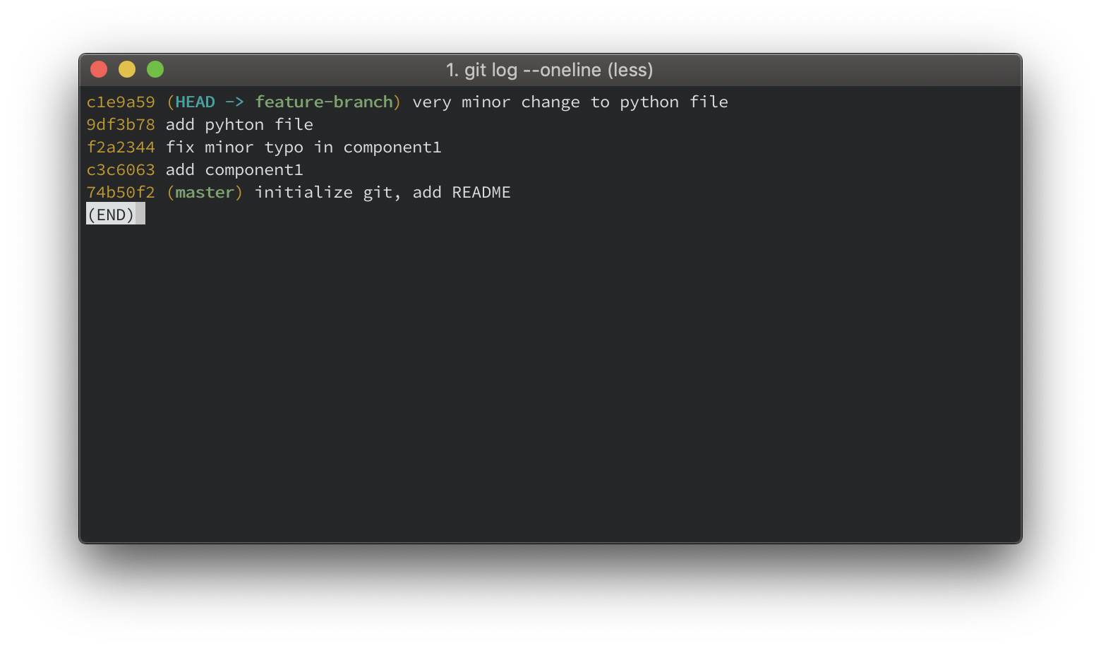 git log example git example screenshot