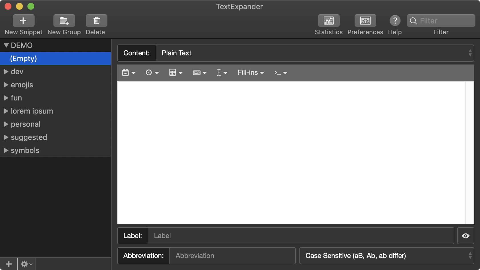 text-expander-interface